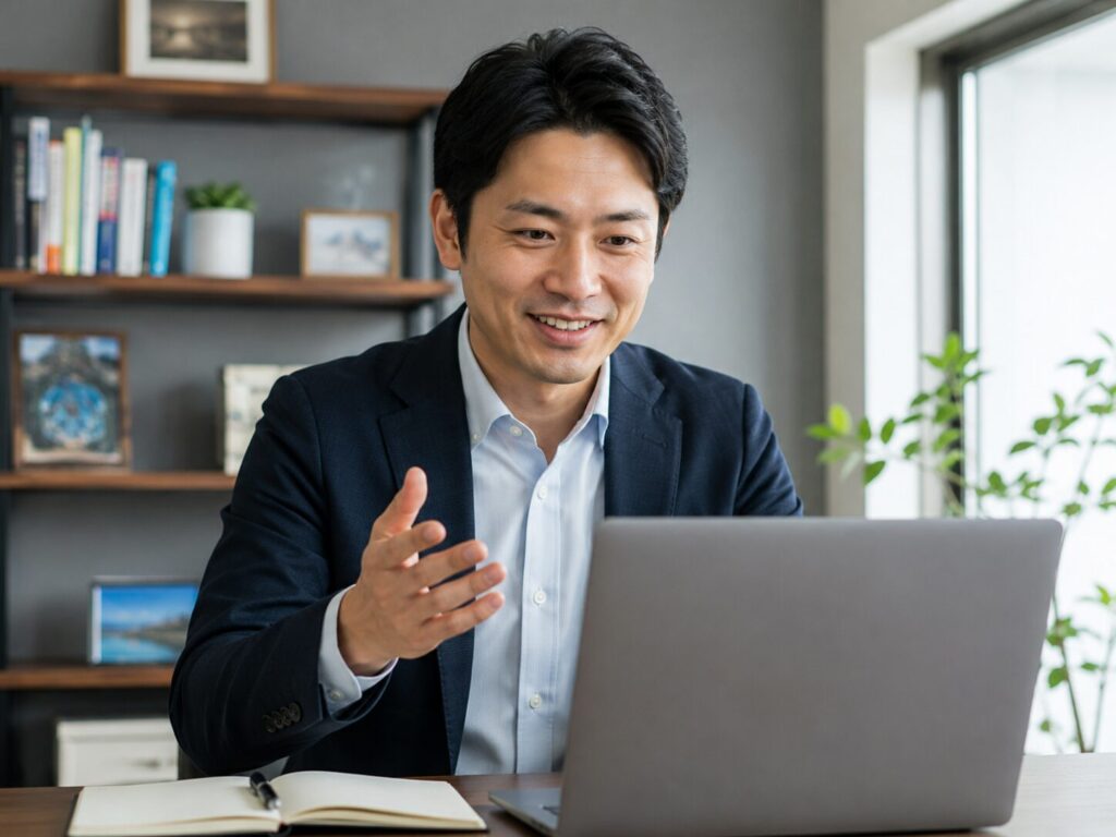 オンライン1on1中の上司