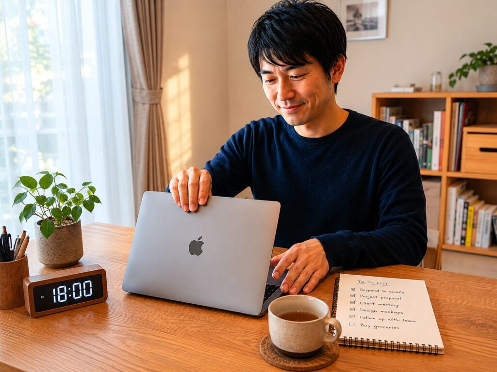 在宅勤務終業