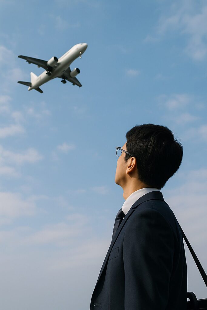 飛び立つ飛行機
