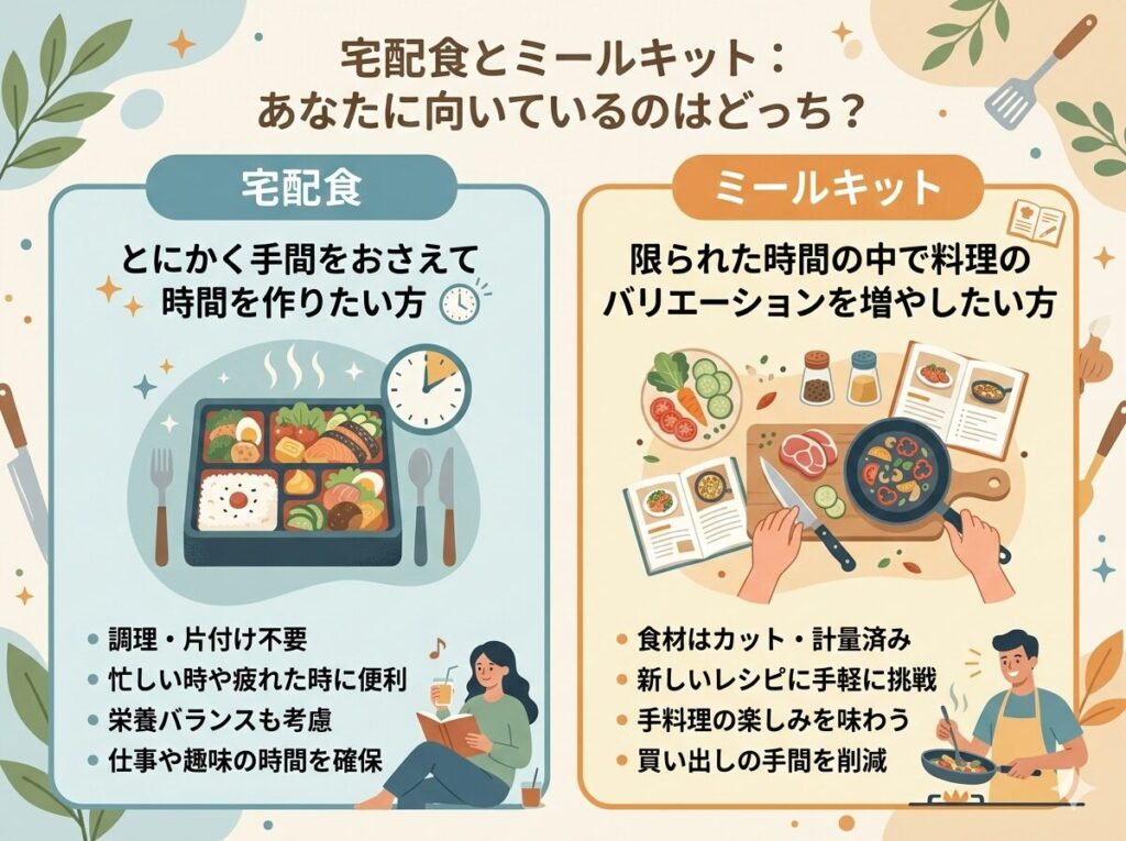 宅配食とミールキットの使い分け