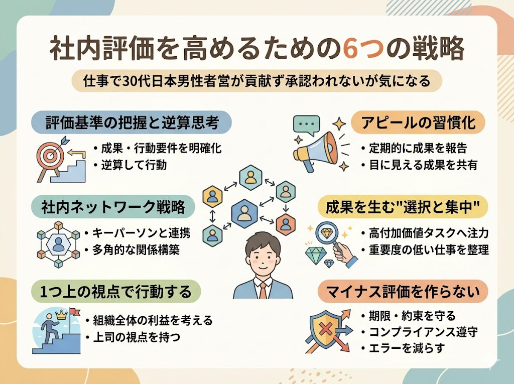 社内評価を高めるための6つの戦略