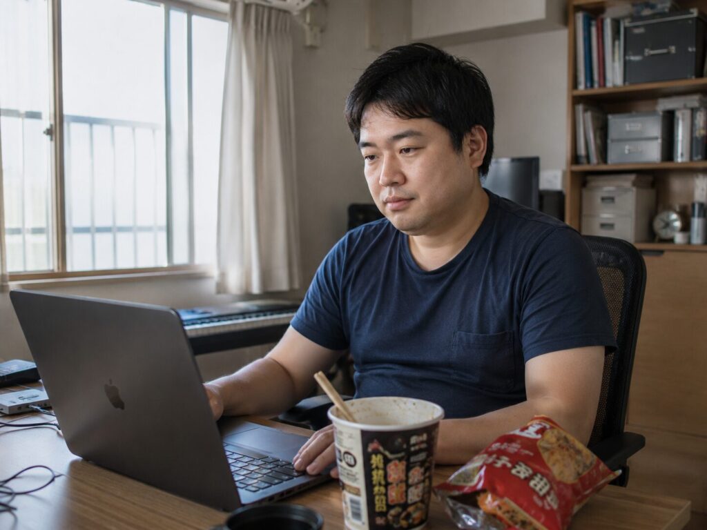 在宅勤務中の不摂生な食事