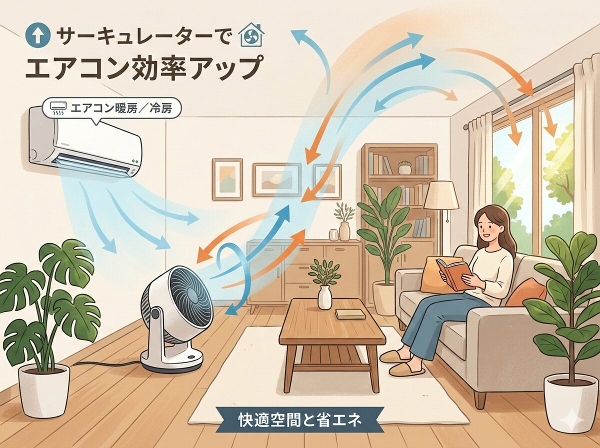 サーキュレーターで空気を循環