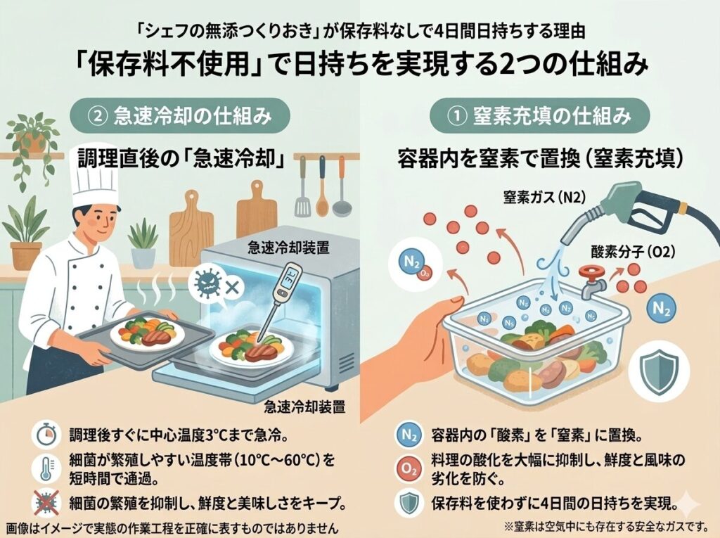 シェフの無添つくりおき｜保存技術の仕組み
