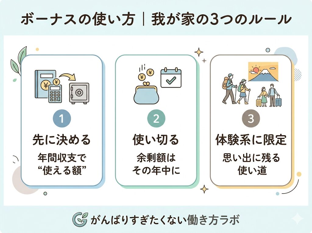 ボーナスの使い方|我が家の3つのルール