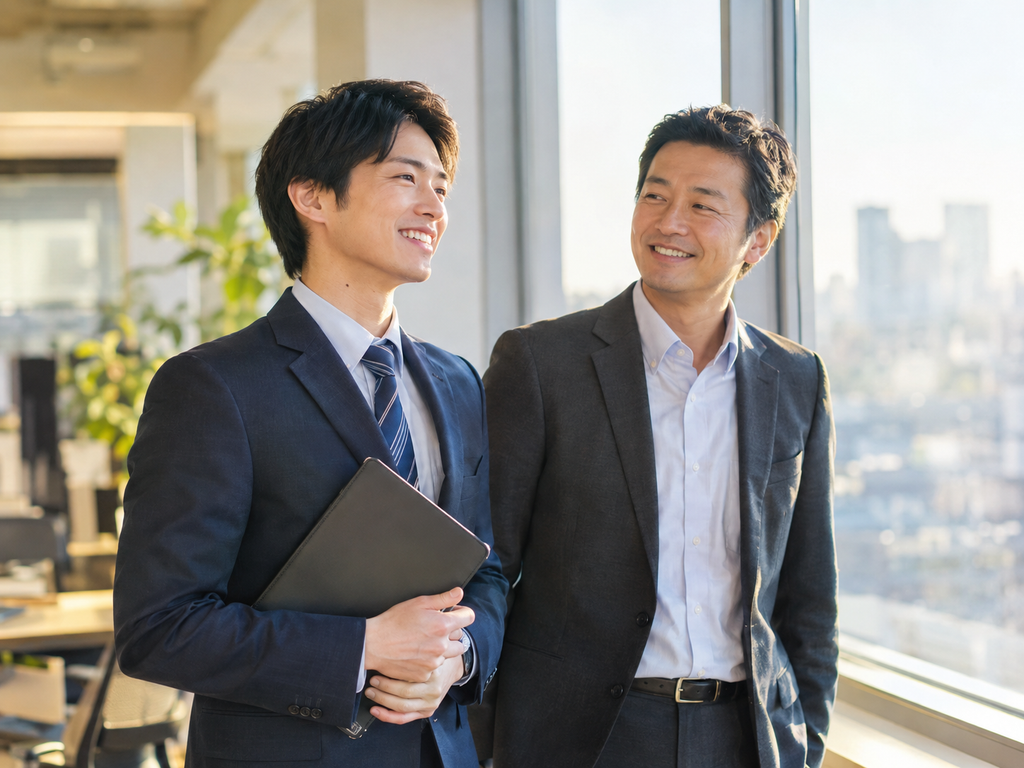 前向きな先輩と後輩